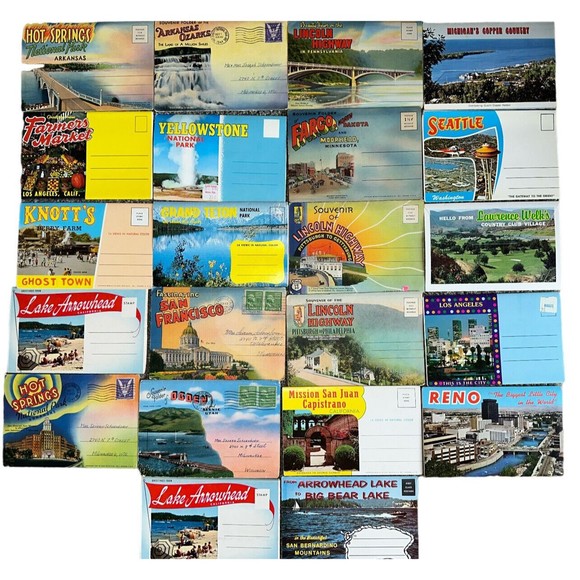 Lot of 22 Vintage Postcards USA States Parks Postcard Ephemera - Picture 8 of 8